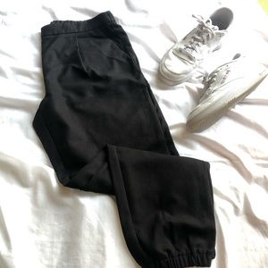 Topshop Pleated Black Joggers